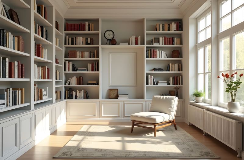 Custom Bookshelves Installation